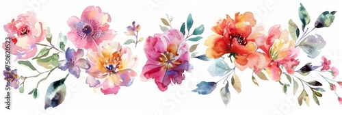Beautiful Flower Watercolor Illustrations for Special Occasions Generative AI