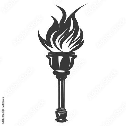 Silhouette torch black color only