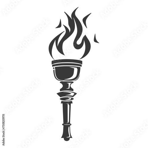 Silhouette torch black color only