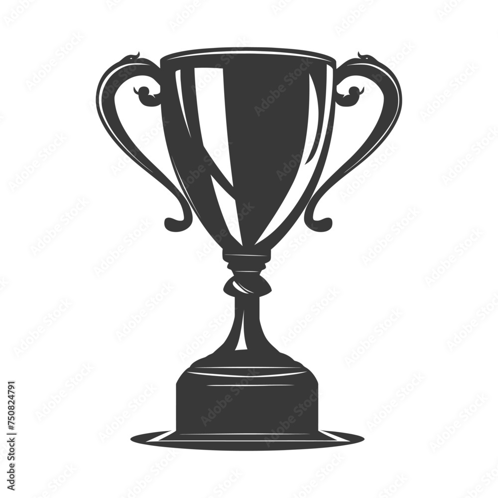Silhouette trophy winner symbol black color only Silhouette trophy winner symbol black color only