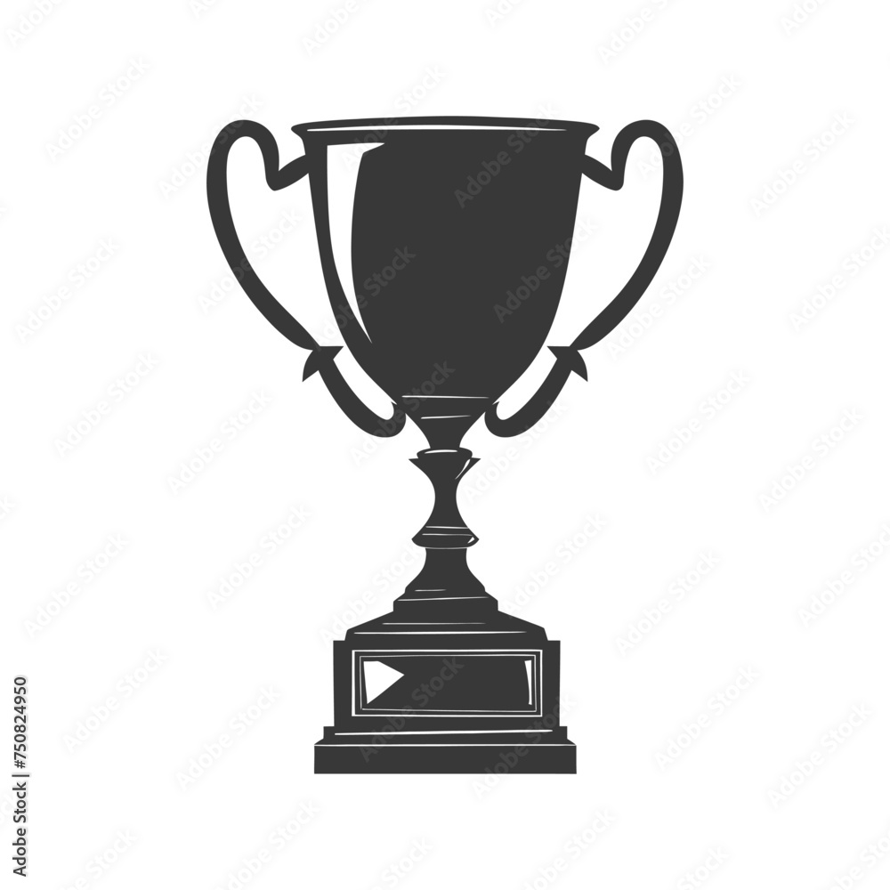 Silhouette trophy winner symbol black color only Silhouette trophy winner symbol black color only