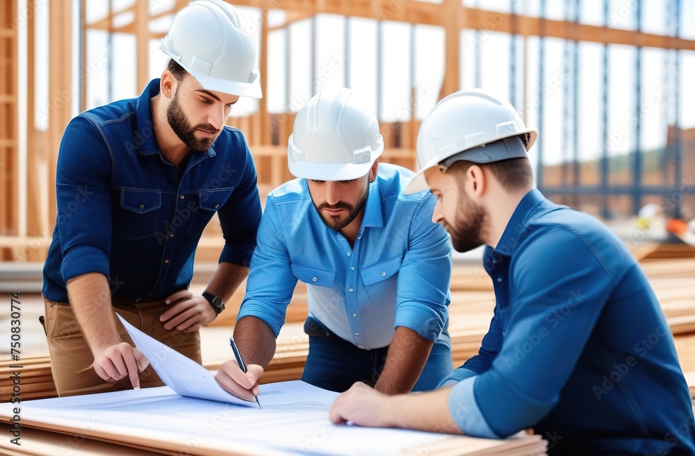 Business concept, work of engineers in factory Business concept, work of engineers in factory