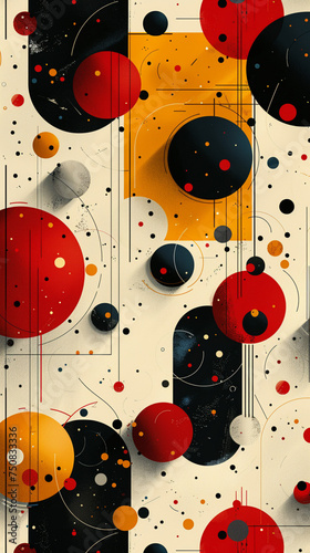 **seamless pattern inspired by wassily kandinski’s small worlds AI generated  photo