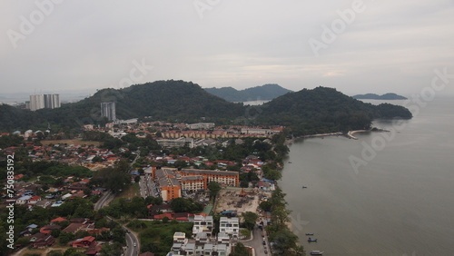 Aerial view of Bayan Lepas area in Penang  © intricateflow