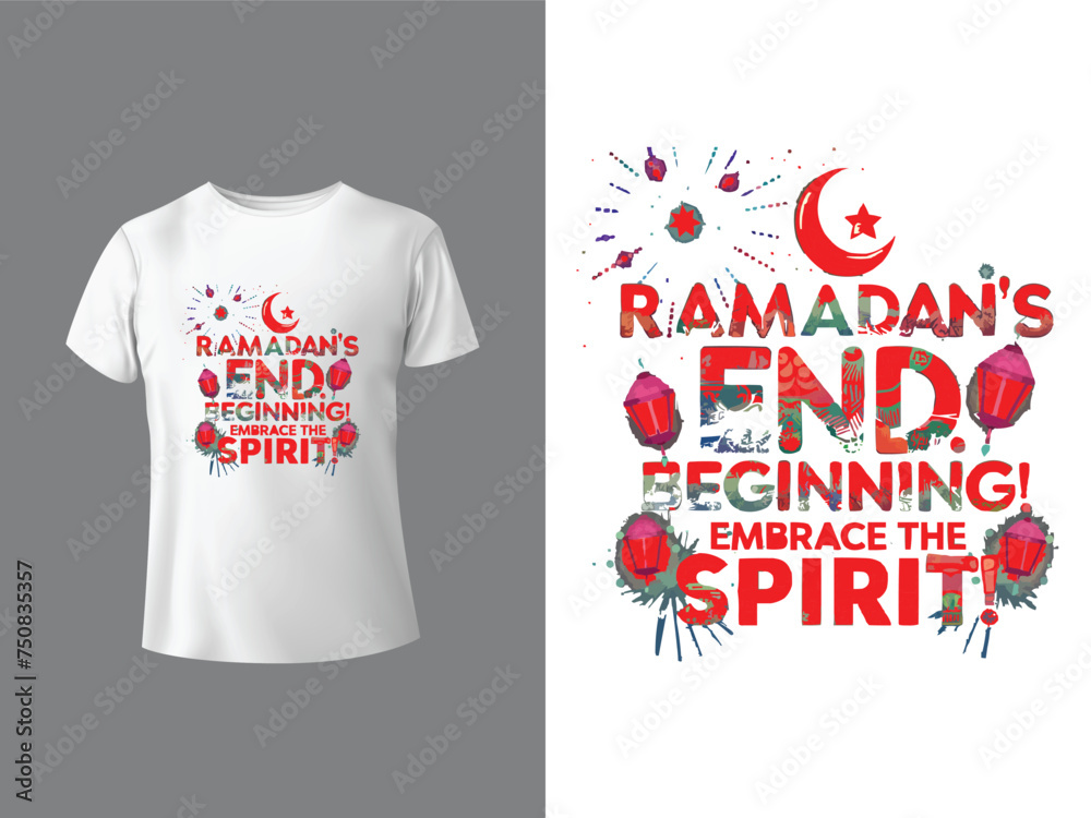 Ramadan Kareem Typography. Arabic Islamic holy day t shirt design