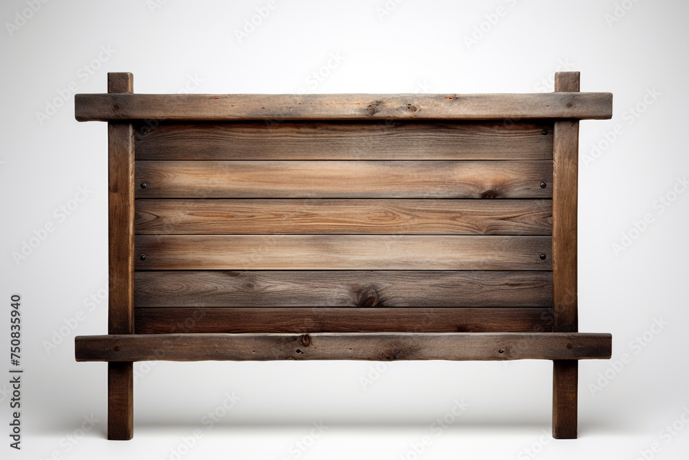 Blank empty wooden rustic signage sign board signpost post wood on white background сreated with Generative Ai Blank empty wooden rustic signage sign board signpost post wood on white background сreated with Generative Ai