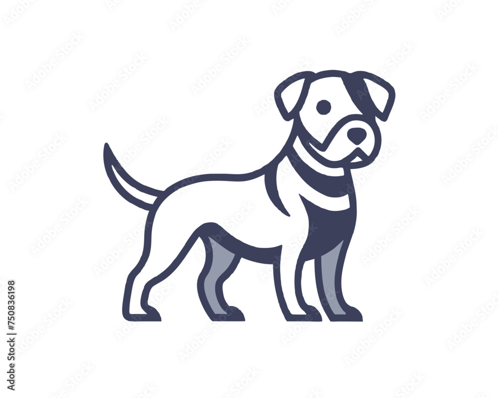 Dog silhouette logo design
