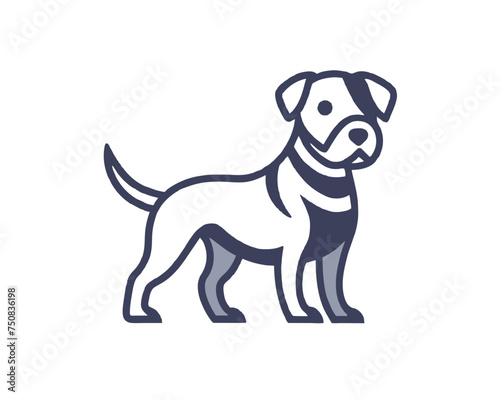 Dog silhouette logo design