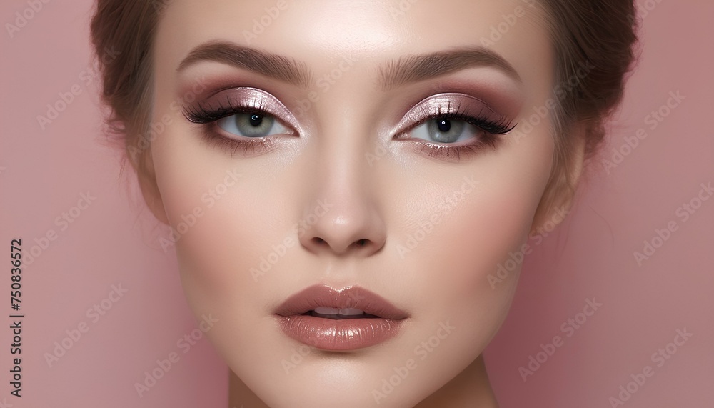Portrait of a Female Close Face Image, Headshot Image, Accentuating her Beauty with Flawless Portrait of a Female Close Face Image, Headshot Image, Accentuating her Beauty with Flawless
