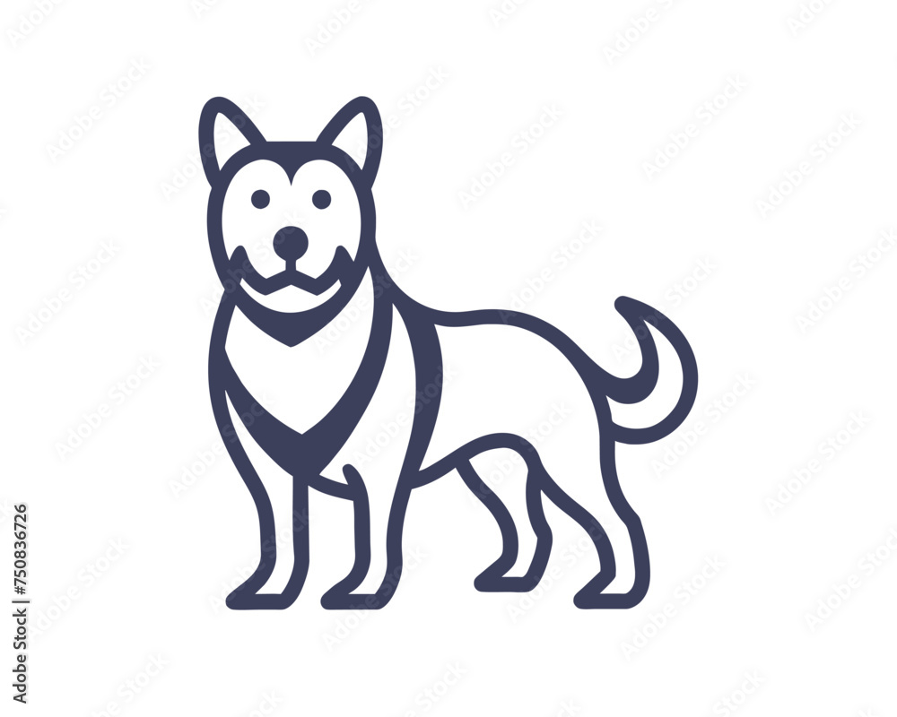 Dog silhouette logo design Dog silhouette logo design