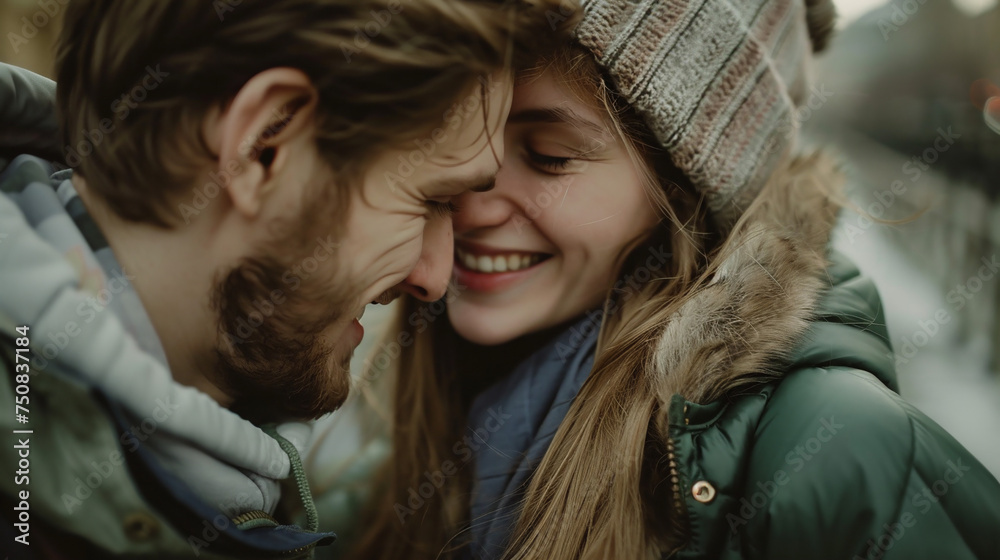 Portrait of a smiling couple. Portrait of a smiling couple.