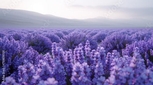 Field of Purple Flowers Under Cloudy Sky