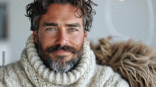 Person Wearing a Sweater Close-Up