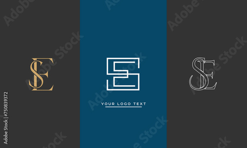 SE, ES, S, E, Abstract Letters Logo monogram