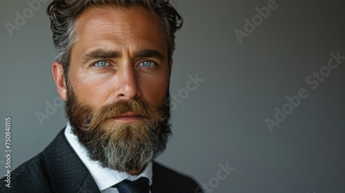 Man With Beard Wearing Suit and Tie