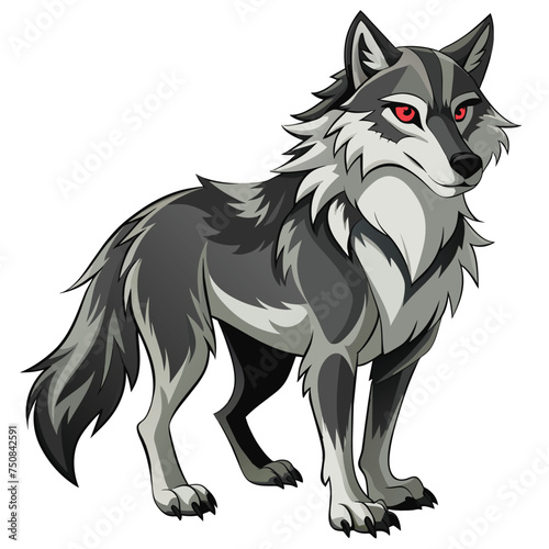 Fototapeta Naklejka Na Ścianę i Meble -  Illustration of a wolf