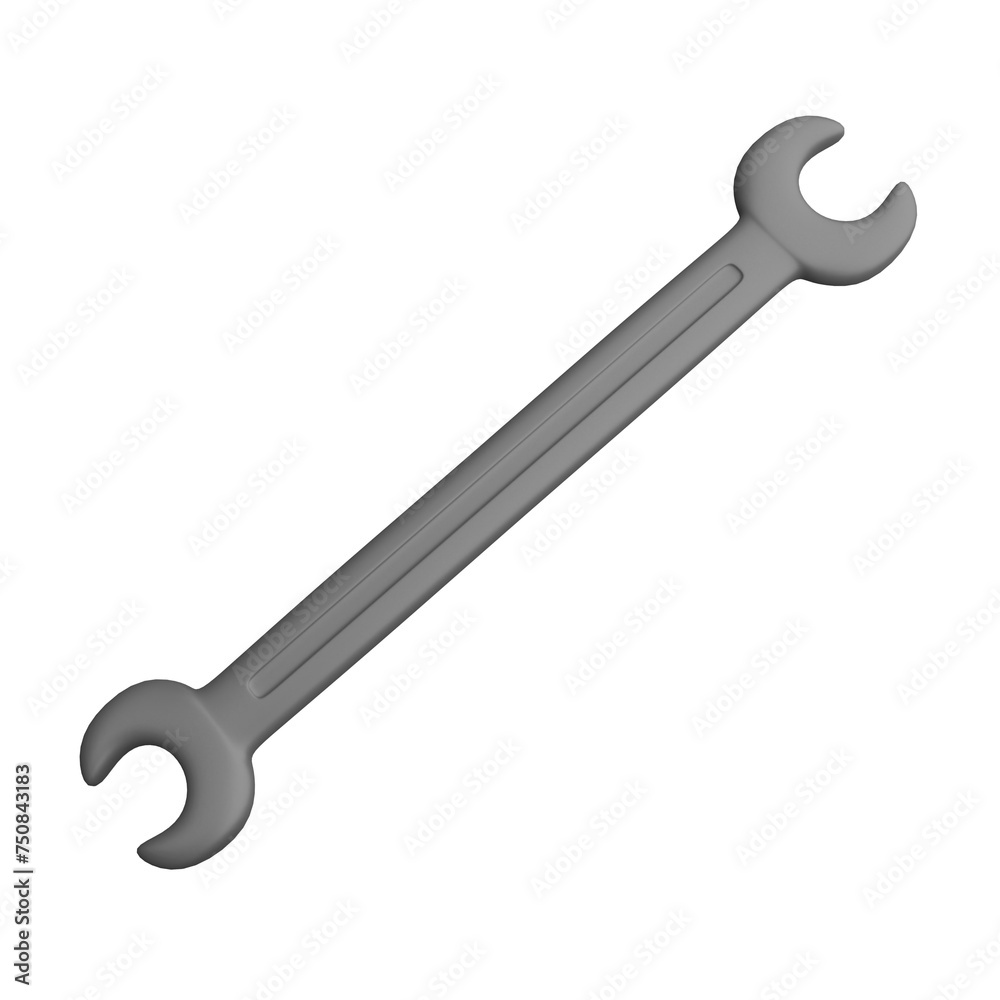 3d illustration of the wrench 3d illustration of the wrench