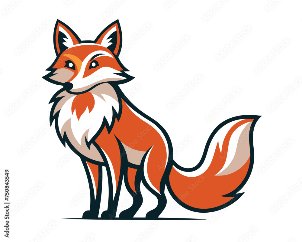 Fox similar silhouette logo design Fox similar silhouette logo design
