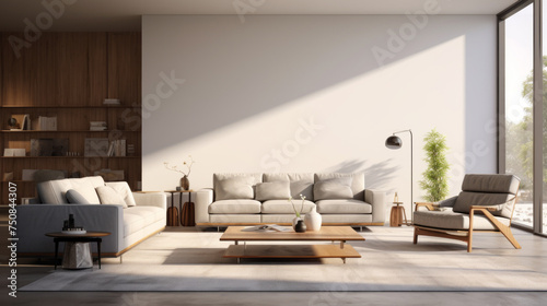 A modern living room featuring an adjustable furniture set that can be configured to fit any room photo