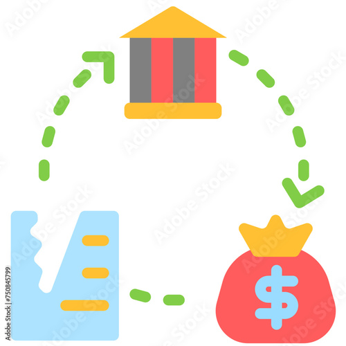 liquidation flat style icons