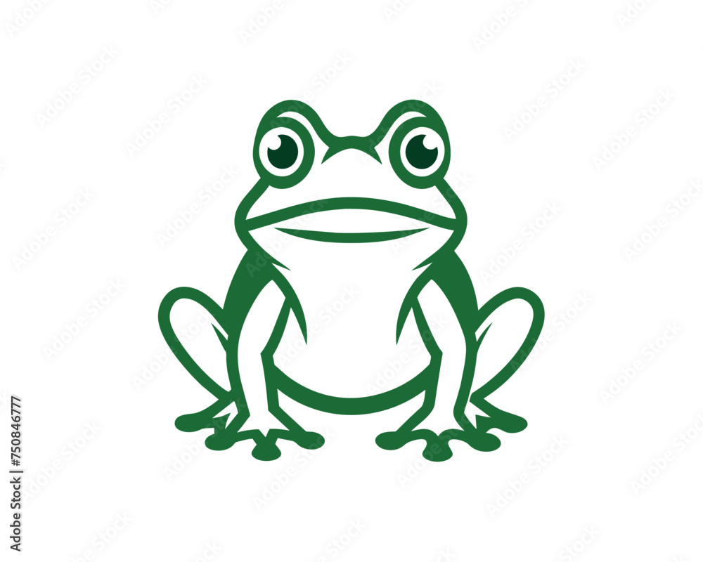 Frog silhouette logo design