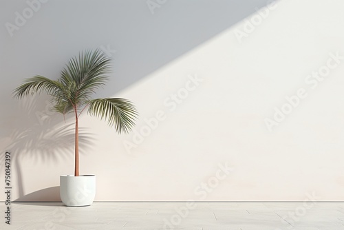 Minimalist design meets retro nostalgia featuring a palm tree that evokes the serene