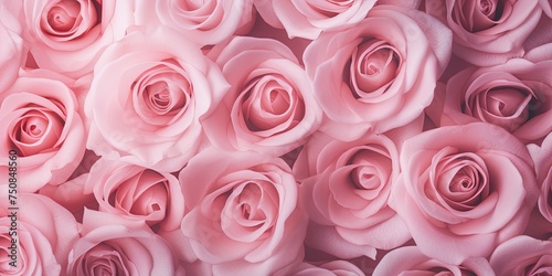 Closeup pink rose flower texture background for Valentine's Day. Pink rose texture background for romantic Valentine's Day celebration. Wedding invitation card.