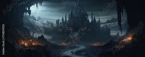 Gothic castle illutration