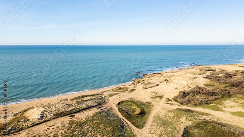 small cove near Sauzaie beach in Brétignolle sur Mer, Vendee, France