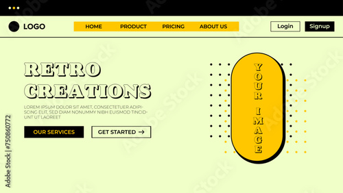 Retro Vibe Landing Page Design.