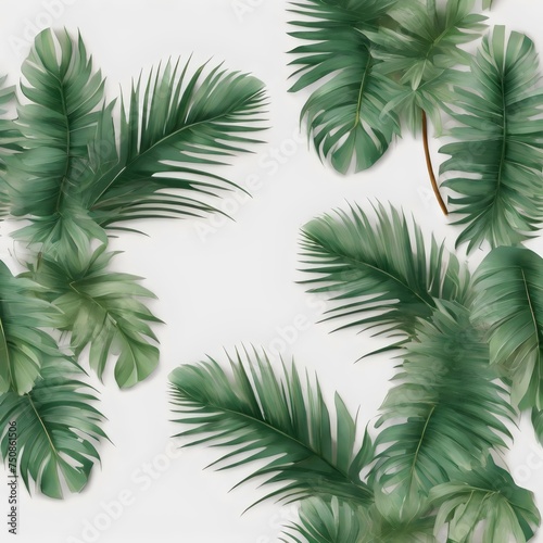 Transparent background Realistic palm leaves © kashif