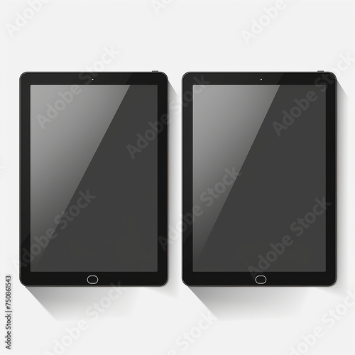 Mockup of 2 Technology Gadjet Tablets Smart Tab Generative Ai