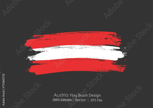 This is very beautiful Austria Flag Vector Brush Design. 