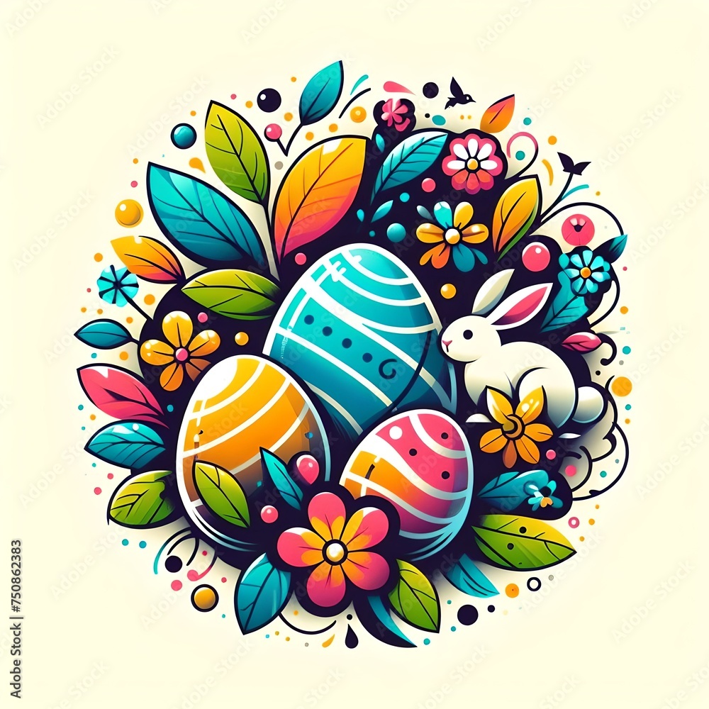 easter bunny day holiday concept, logo, banner easter bunny day holiday concept, logo, banner