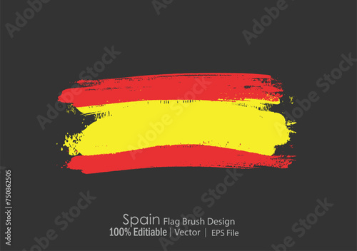 This is very beautiful Spain Flag Vector Brush Design. 