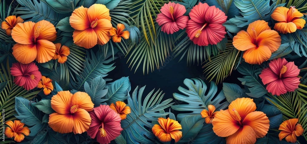 Fototapeta premium Flowers in the garden Background
