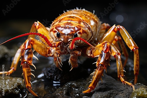 Night scorpion in its natural habitat., generative IA
