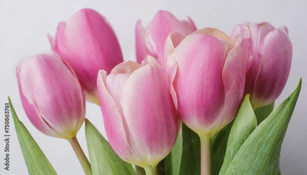 Generated image of pink tulips