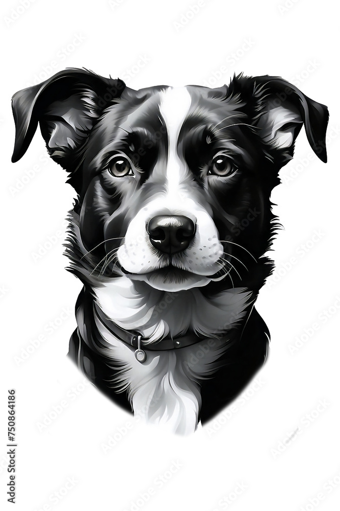 Timeless Black & White Dog Portrait Timeless Black & White Dog Portrait