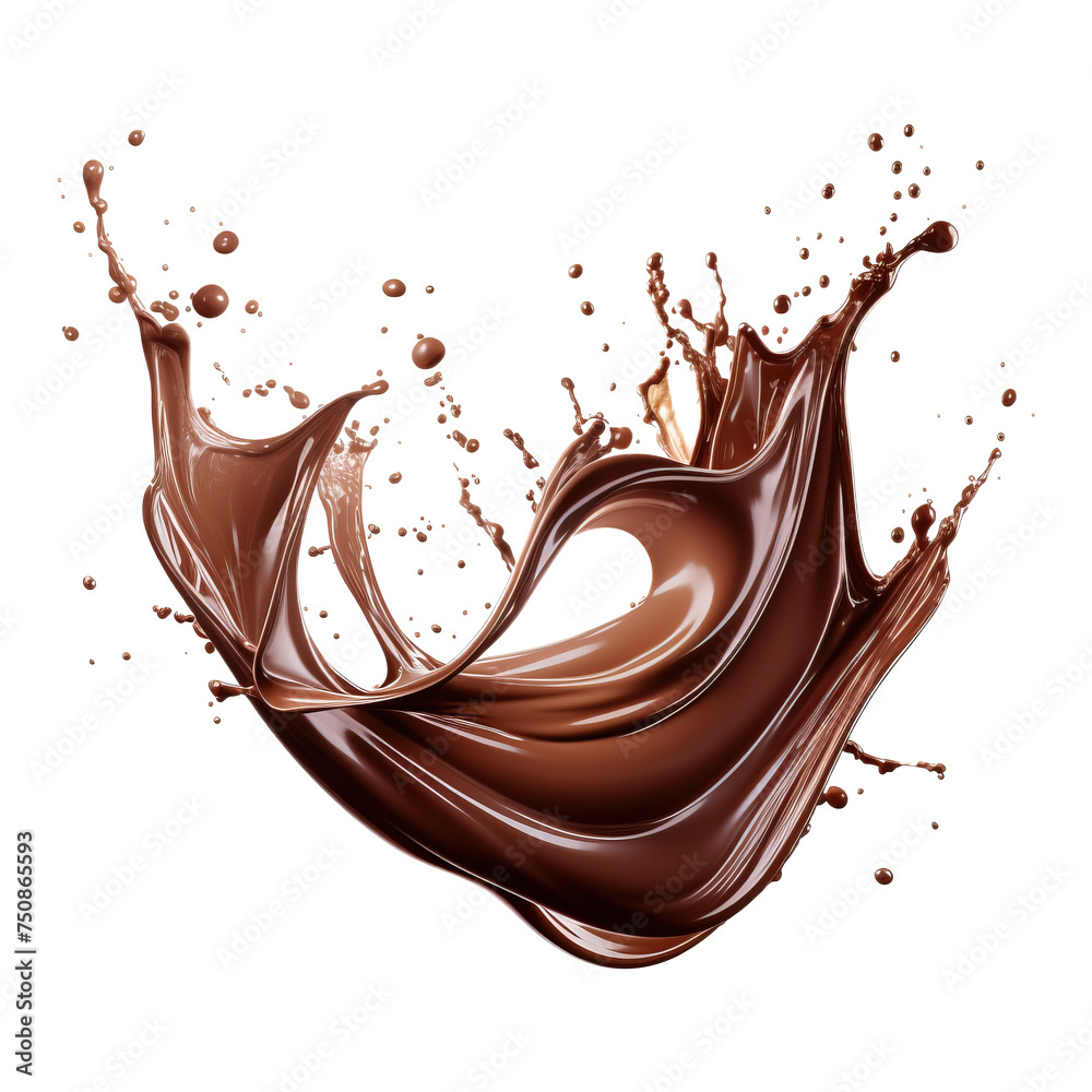 Splashes of chocolate on a white background. Splashes of chocolate on a white background.