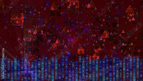Human genome DNA analysis - visualization of a genome map sequence