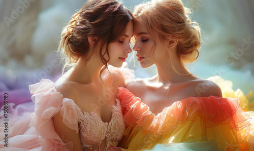 Beautiful gay couple wedding photo