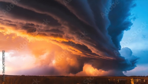  Sunset Tornado landscape, long exposure photo