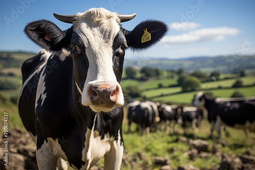Leader Bull in Dairy Farm supports community., generative IA