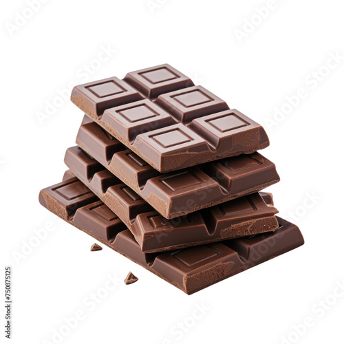 Chocolate bar Isolated on transparent background