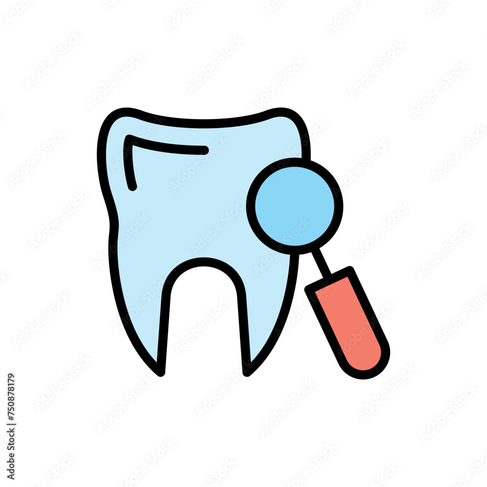 Dental Care Line Filled Circle Icon Dental Care Line Filled Circle Icon