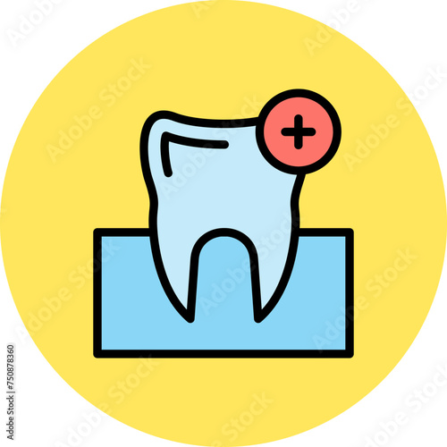 Gum Line Filled Circle Icon
