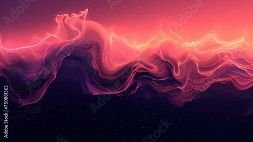 Abstract Wavey Texture Background: Black, Pink, and Purple