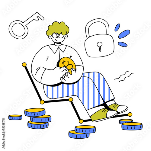 Man Safely Monitoring Bitcoin Rise