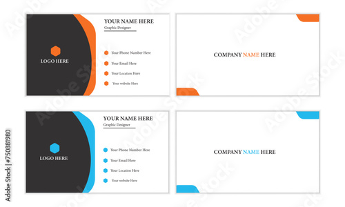 modern business card template, Corporate modern business card design in professional style business card professional logo type personal illustration design 